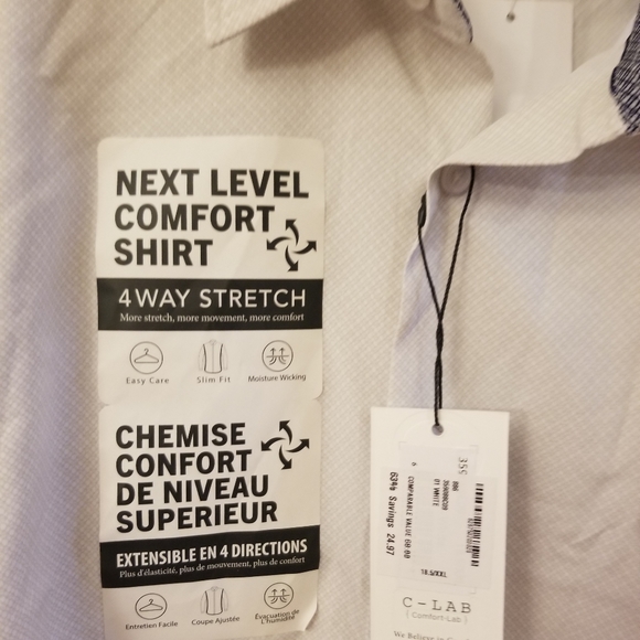 NWT C-LAB 4 ways stretch slim fit shirt various sizes - Picture 2 of 6